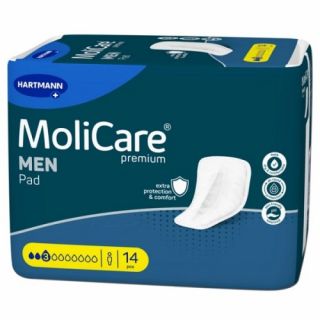 Hartmann MoliCare Premium Ανδρικές Σερβιέτες Ακράτειας Κανονικής Ροής 3 Σταγόνες 14τεμάχια