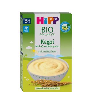 Hipp BIO Βρεφική Υποαλλεργική Κρέμα Κεχρί με Ρύζι & Καλαμπόκι 5m+ 200gr