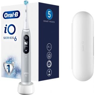 Oral-B iO Series 6 Ηλεκτρική Οδοντόβουρτσα με Αισθητήρα Πίεσης Opal Grey 1τεμάχιο