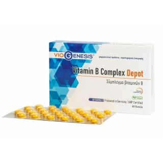 Viogenesis Vitamin B Complex Depot 60ταμπλέτες Σύμπλεγμα Βιταμινών B 