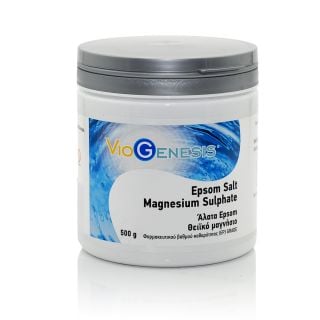 Viogenesis Epsom Salt Magnesium Sulphate 500gr Άλατα Θειϊκού Μαγνησίου