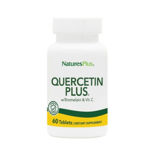 Nature's Plus Quercetin Plus Αντιοξειδωτική Αντιαλλεργική Φόρμουλα Με Κουερσετίνη, Βιταμίνη C & Βρομελαϊνη 60δισκία