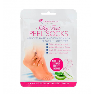 Carnation Silky Feet Peel Socks 1pair Απολεπιστικές Κάλτσες που Μαλακώνουν το Σκληρό και Ξηρό Δέρμα