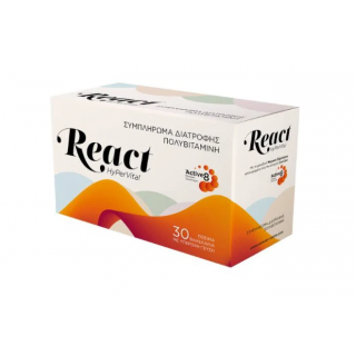 Evercare React HyPerVital 30 Φακελάκια Συμπλήρωμα Διατροφής για Ενίσχυση του Ανοσοποιητικού