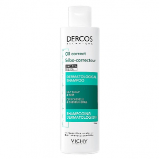 Vichy Dercos Sebo Corrector Oil Control Treatment Shampoo 200ml Σαμπουάν για τη Ρύθμιση της Λιπαρότητας