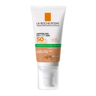 La Roche Posay Anthelios Uvmune 400 Oil Control Gel Cream SPF50+ 50ml Αντιηλιακή Προστασία για το Πρόσωπο για Λιπαρό Δέρμα με Χρώμα
