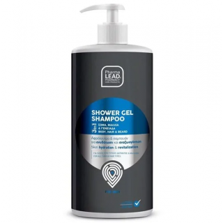 Pharmalead Men Shower Gel Shampoo 3 In 1 Για Το Σώμα, Τα Μαλλιά & Την Γενειάδα 1lt