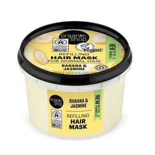 Natura Siberica Organic Shop Μάσκα Μαλλιών για Όγκο με Γιασεμί & Μπανάνα 250ml