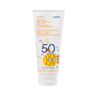 Korres Yoghurt Kids Comfort Sunscreen Emulsion Παιδικό Αντηλιακό Γαλάκτωμα Σώματος & Προσώπου Spf50 200ml