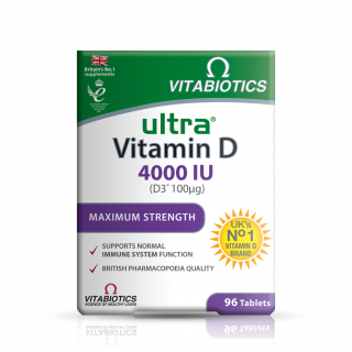 Vitabiotics Ultra Βιταμίνη D3 4000iu 96 ταμπλέτες