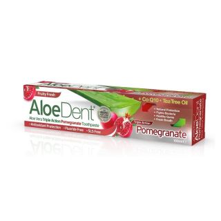 Optima AloeDent Triple Action Pomegranate 100ml Οδοντόκρεμα με Τριπλή Δράση και Ρόδι 