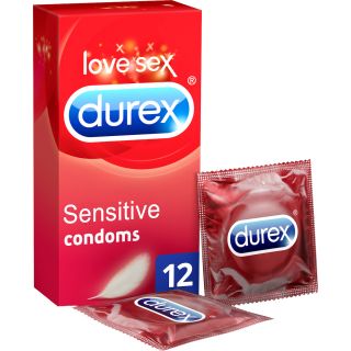 Durex Sensitive 12τμχ Προφυλακτικά Λεπτά για Μεγαλύτερη Ευαισθησία