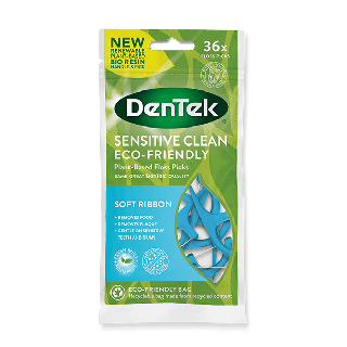 DenTek Sensitive Clean Eco-Friendly Soft Ribbon Floss Picks 36 Items