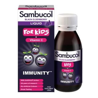 Sambucol Black Elderberry For Kids with Vitamin C 120ml Ενίσχυση Ανοσοποιητικού για Παιδιά