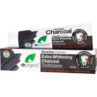 Dr.Organic Extra Whitening Charcoal Toothpaste 100ml Λευκαντική Οδοντόκρεμα με Ενεργό Άνθρακα