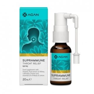 Agan Suprammune Throat RLF Spray 20ml Spray για την Αντιμετώπιση Πονόλαιμου & Βραχνάδας