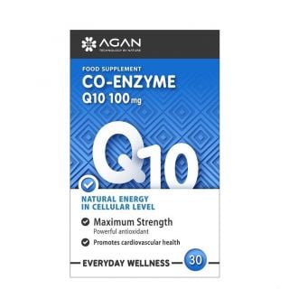Agan Co-enzyme Q10 100mg Συμπλήρωμα Διατροφής με Συνένζυμο Q10 100mg 30κάψουλες