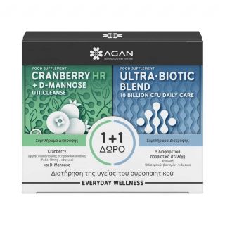 Agan Promo Cranberry HR με D-Mannose 30κάψουλες & Ultra Biotic Blend Προβιοτικά 15κάψουλες