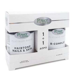 Power Of Nature Platinum Range Hairtone Nails & Skin 30κάψουλες & Platinum Range B-Complex 20ταμπλέτες