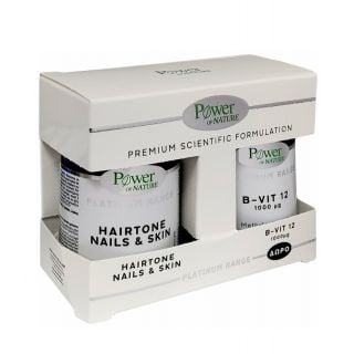 Power Of Nature Platinum Range Hairtone Nails & Skin 30κάψουλες & Platinum Range B12 20ταμπλέτες