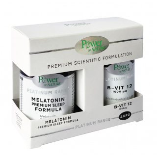 Power Health Promo Power of Nature Set Platinum Range Μελατονίνη για τον Ύπνο 30κάψουλες & Δώρο Platinum Range Βιταμίνη Β12 1000mg 20ταμπλέτες