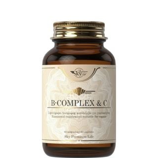 Sky Premium Life  B-Complex & Vitamin C 60κάψουλες Συμπλήρωμα Διατροφής Με Βιταμίνες B & C για Ενέργεια & Ανοσοποιητικό