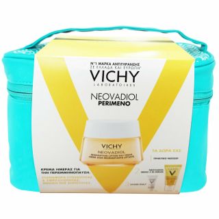 Vichy Promo Neovadiol Perimeno Redensifying Lifting Day Cream Κρέμα Ημέρας για την Περιεμμηνόπαυση 50ml & Δώρο Neovadiol Meno 5 BI-Serum Ορός Προσώπου 5ml &  Capital Soleil UV-Age Daily Αντιρυτιδικό Αντηλιακό SPF50+ 3ml & Νεσεσέρ 1τμχ