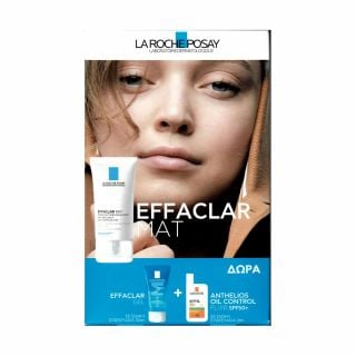 La Roche Posay Promo Effaclar Mat Καθημερινή Φροντίδα Κατά της Γυαλάδας 40ml & Δώρο Effaclar Gel Καθαρισμού 50ml & Δώρο Anthelios Αντηλιακό Spf50 3ml