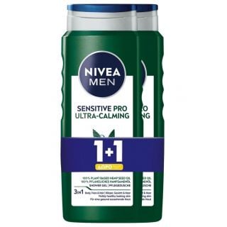 Nivea Promo Men Sensitive Ανδρικό Αφρόλουτρο 3 in1 500ml 1+1 Δώρο