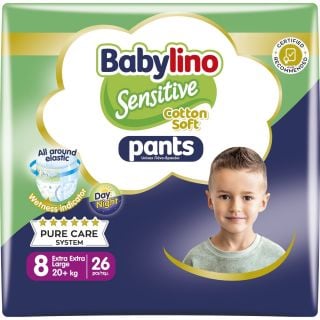 Babylino Sensitive Cotton Soft Pants No.8, 20+kg 26 Items