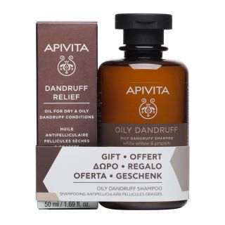 Apivita Dandruff Relief Oil 50ml + Δώρο Oily Dandruff Shampoo 250ml
