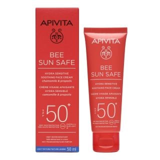 Apivita Bee Sun Safe Hydra Sensitive SPF50 50ml Soothing Face Cream with Chamomile & Propolis