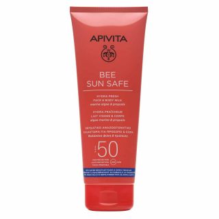 Apivita Bee Sun Safe Hydra Fresh Face & Body Milk Spf50 200ml Ενυδατικό Αναζωογονητικό Γαλάκτωμα για Πρόσωπο & Σώμα