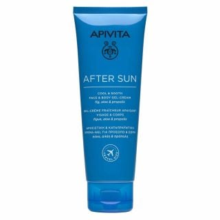 Apivita After Sun Cool & Smooth Face & body Gel-Cream 100ml Δροσιστική & Καταπραϋντική Κρέμα-gel για Πρόσωπο και Σώμα
