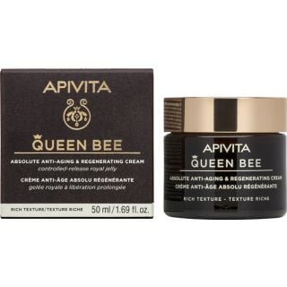 Apivita Queen Bee Νέα Kρέμα Απόλυτης Αντιγήρανσης & Αναγέννησης Πλούσιας Υφής 50ml