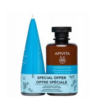 Apivita Promo Hydration Σαμπουάν Ενυδάτωσης Με Υαλουρονικό Οξύ και Αλόη 250ml & Conditioner 150ml
