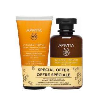 Apivita Promo Intense Repair Σαμπουάν Θρέψης και Επανόρθωσης με Ελιά και Μέλι 250ml & Conditioner 150ml