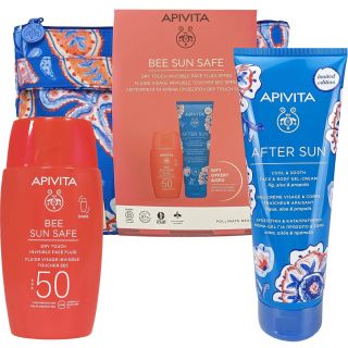 Apivita Promo Bee Sun Safe Dry Touch Λεπτόρρευστη Κρέμα Προσώπου SPF50 50ml & Δροσιστικό Και Καταπραϋντικό After Sun 100ml