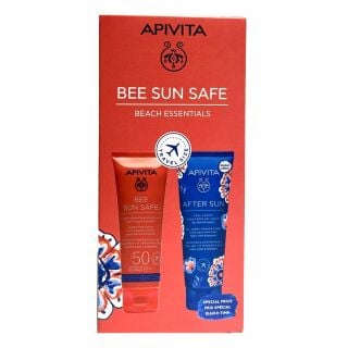Apivita Promo Bee Sun Safe Beach Essentials Hydra Fresh Spf50 Face & Body Milk 100ml & After Sun Cool & Smooth  Gel-Cream 100ml
