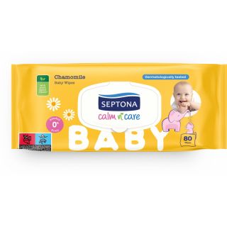 Septona Calm N' Care Chamomile Baby Wipes 80pcs