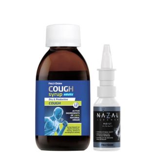 Frezyderm Promo Cough Syrup Σιρόπι Για Τον Βήχα 182gr & Nasal Cleaner Moist Ρινικό Σπρέι για Ξηρότητα Μύτης 30ml