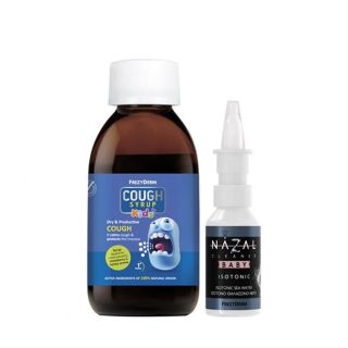 Frezyderm Promo Cough Syrup Kids Σιρόπι για Παιδιά για Ξηρό και Παραγωγικό Βήχα 182gr & Nazal Cleaner Baby Ισότονο Ρινικό Διάλυμα 0m+ 30ml