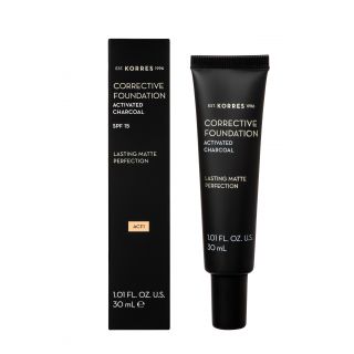 Korres Corrective Foundation Activated Charcoal ACF1 Spf15 30ml