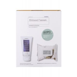 Korres Promo Greek Yoghurt Foaming Cream Cleanser 150ml Αφρώδης Κρέμα Καθαρισμού + Δώρο Μαντηλάκια Ντεμακιγιάζ 