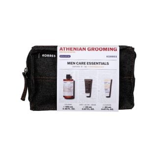 Korres Promo Athenian Grooming Men Care Essentials Bergamot & Leather Κολώνια 100ml & Αντιγηραντική Κρέμα Προσώπου 20ml & Καθαριστικό Προσώπου 20ml