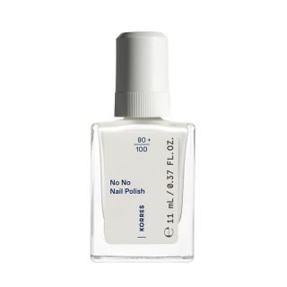 Korres No No Nail Polish 01 Pure White 11ml Βερνίκι Νυχιών με Υφή Τζελ