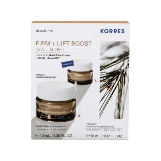 Korres Promo Black Pine Firm + Lift Boost Day + Night με Κρέμα Ημέρας για Σύσφιγξη + Lifting για Κανονικές-Μικτές Επιδερμίδες 40ml & Δώρο Κρέμα Νύχτας 15ml