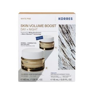 Korres Promo White Pine Skin Volume Boost Κρέμα Ημέρας για Κανονικές & Μικτές Επιδερμίδες 40ml & Δώρο Κρέμα Νύχτας 15ml