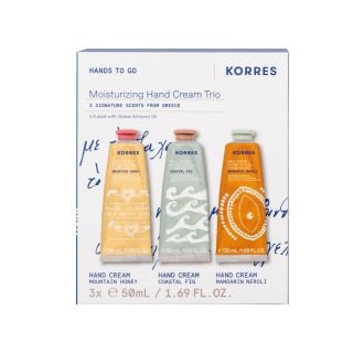 Korres Promo Moisturizing Hand Cream Trio Κρέμα Χεριών Μέλι του Βουνού 50ml & Σύκο 50ml & Μανταρίνι & Άνθη Νεραντζιάς 50ml