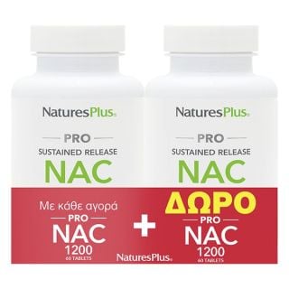 Nature’s Plus Promo NAC 1200 N-Acetyl-L-Cysteine 60 Vegetarian Capsules